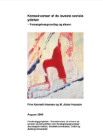Billede af forsiden på rapporten: abstrakt akvarel i rød og gul. Sort tekst på hvis baggrund.