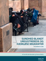 Billede af rapportens forside: mennesker der ligge rpå en bænk i København